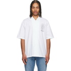 Off-White White Outline Double Arrow Poplin Bowling Shirt