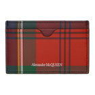 Alexander McQueen Red Tartan Print Card Holder