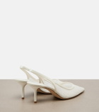 Jimmy Choo Bridal Love leather slingback pumps