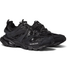 Balenciaga - Track Nylon, Mesh and Rubber Sneakers - Black