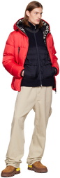 Moncler Red Short Montcla Down Jacket