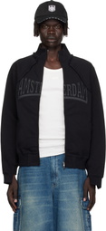VETEMENTS Black 'Amsterdam' Patched Zip Sweatshirt