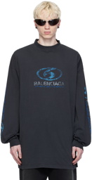 Balenciaga Black Surfer Long Sleeve T-Shirt