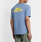 nonnative - Festival Logo-Print Cotton-Jersey T-Shirt - Blue