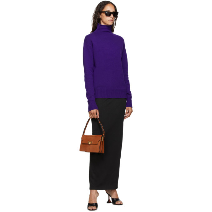 Georgia Alice Purple Pure Cashmere Turtleneck