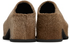 Dries Van Noten Brown Shearling Slip-on Loafers