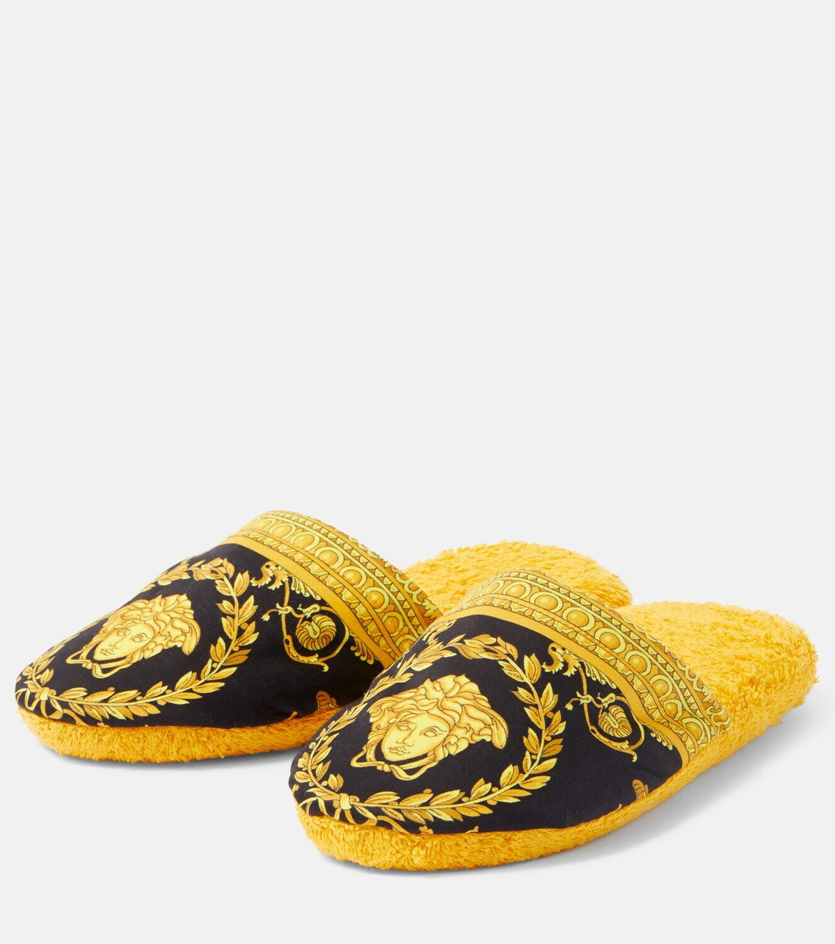 Versace Home I Love Baroque cotton slippers