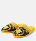 Versace Home I Love Baroque cotton slippers