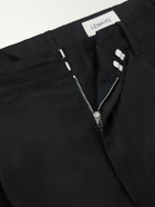 LEMAIRE - Wide-Leg Pleated Wool-Blend Twill Trousers - Black