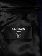 Balmain - Slim-Fit Double-Breasted Wool-Twill Blazer - Blue