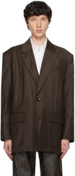 Feng Chen Wang Brown Folding Blazer