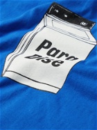 PARADISE - Printed Cotton-Jersey T-shirt - Blue