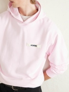 Jacquemus - Logo-Appliquéd Cotton-Jersey Hoodie - Pink