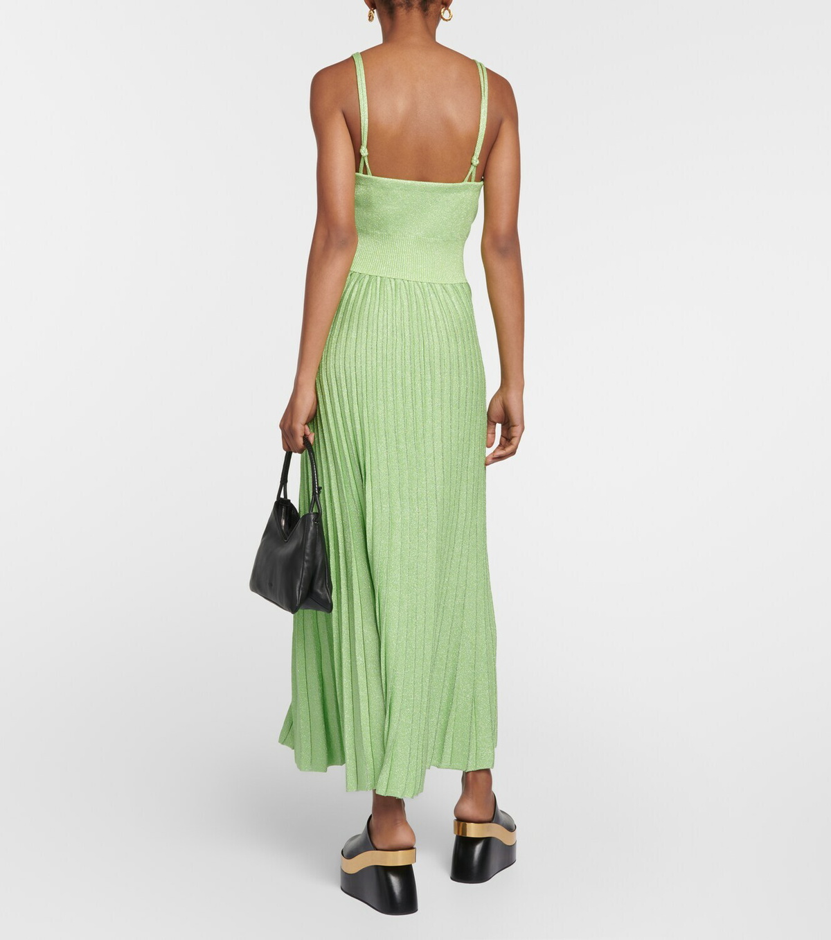 Proenza Schouler Pleated metallic knit maxi dress Proenza Schouler