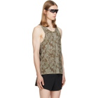 Satisfy Khaki Space‑O Singlet Tank Top