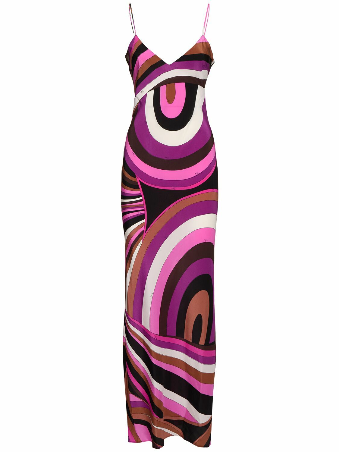 PUCCI Printed Crepe De Chine Long Dress
