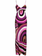PUCCI Printed Crepe De Chine Long Dress