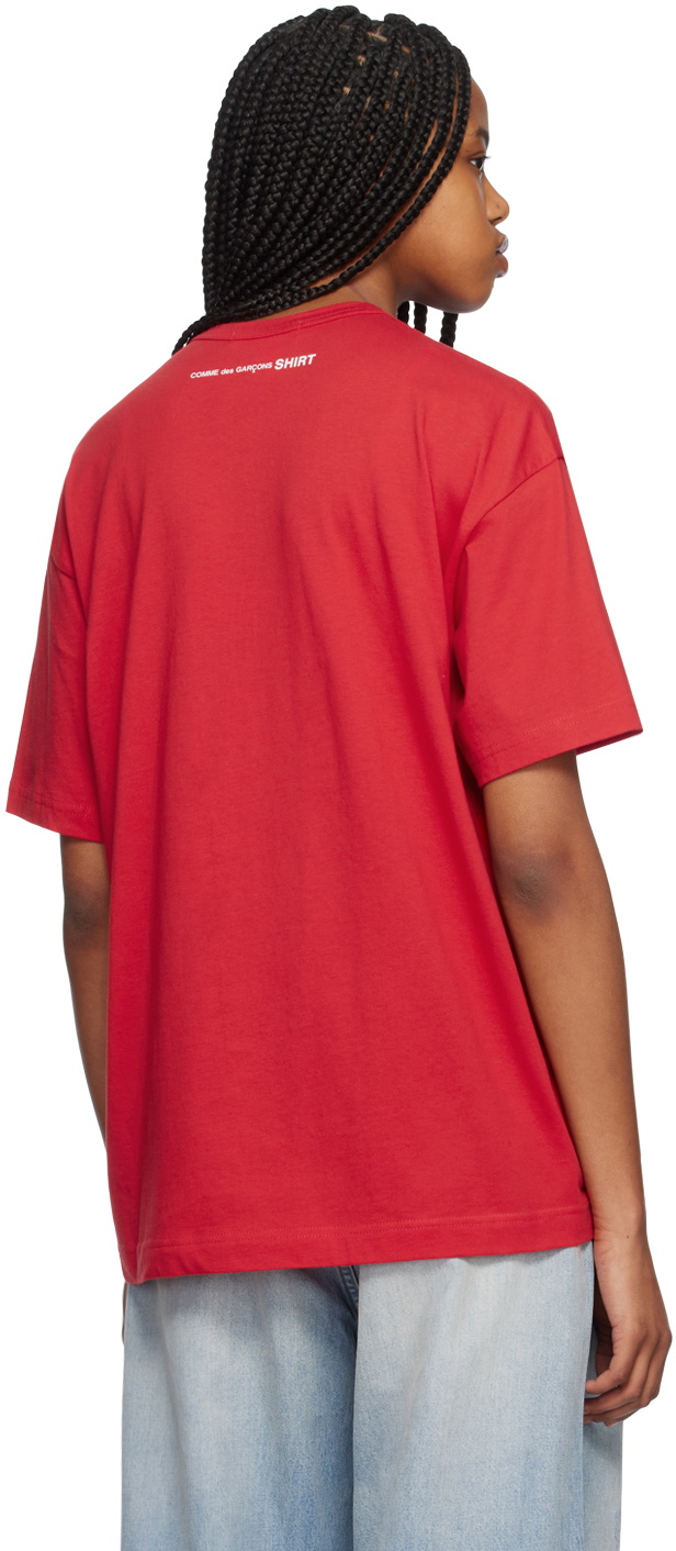 Comme des Garçons Shirt Red Crewneck T-Shirt