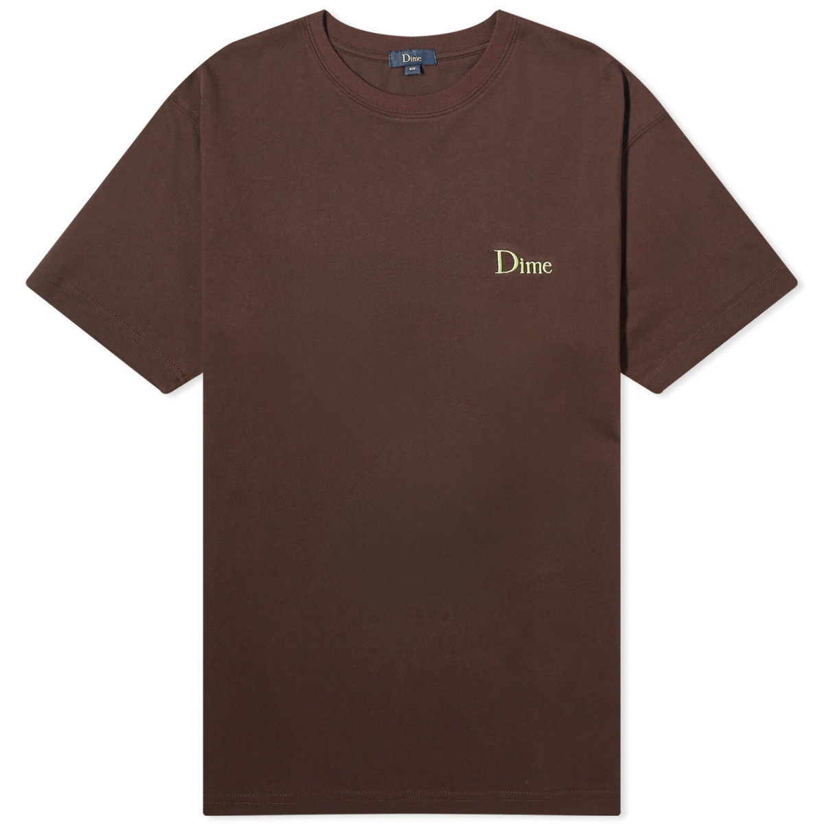 Dime Men's Classic Small Logo T-Shirt in Deep Brown Dime