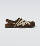 Rick Owens Megalace suede mules