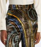 Etro Paisley velvet flared pants