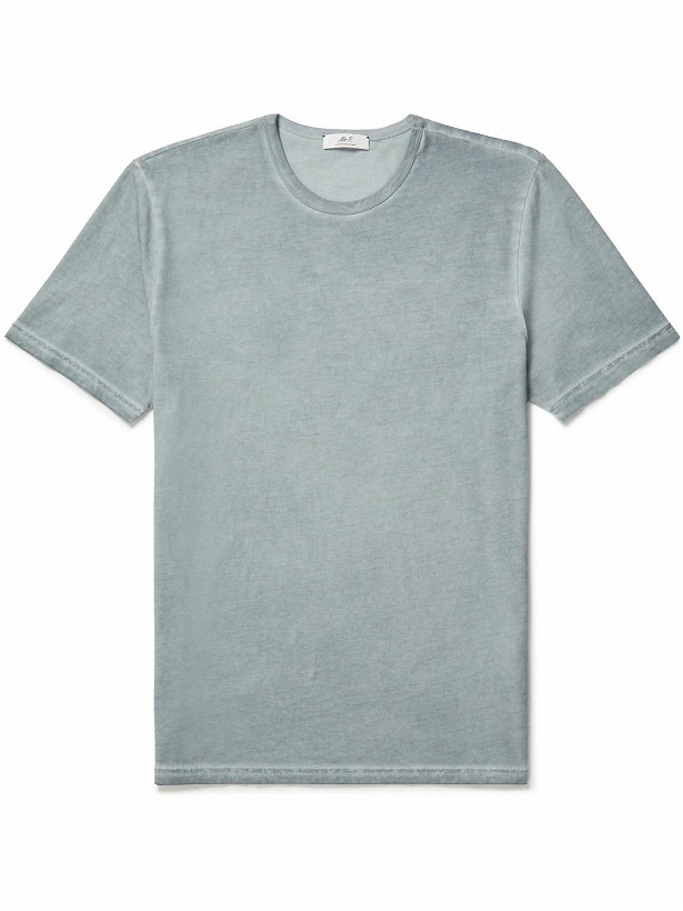 Photo: Mr P. - Garment-Dyed Organic Cotton-Jersey T-Shirt - Blue