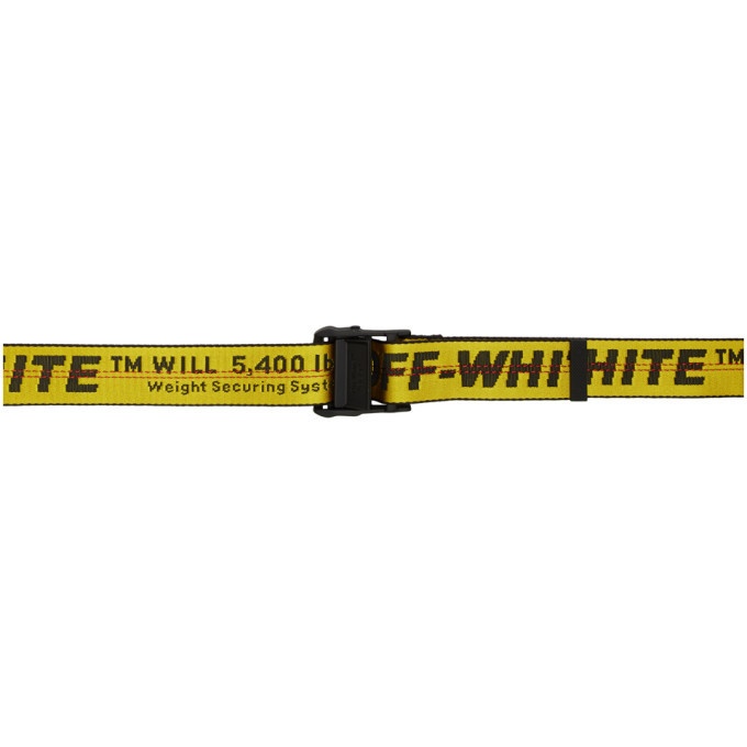 Off-White Yellow Classic Industrial Belt Off-White