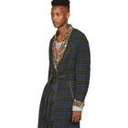 R13 Blue Smoking Robe Coat