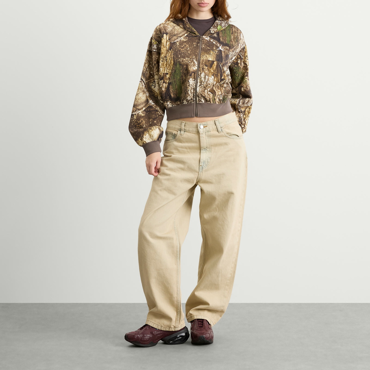 Air Jordan Women's Brooklyn Real Tree Camo Pullover Hoodie in Sail