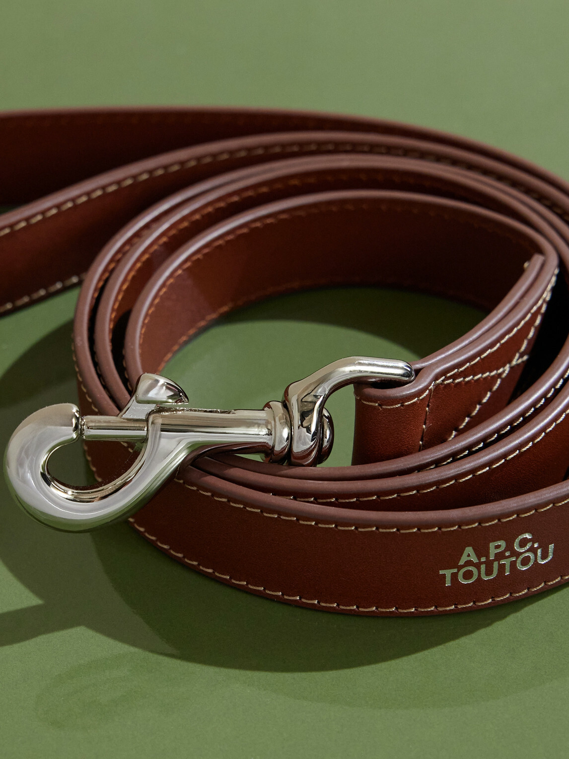 A.P.C. - Toutou Logo-Print Leather Dog Lead