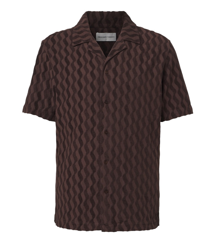 Photo: Frescobol Carioca Terry-trimmed cotton-blend bowling shirt