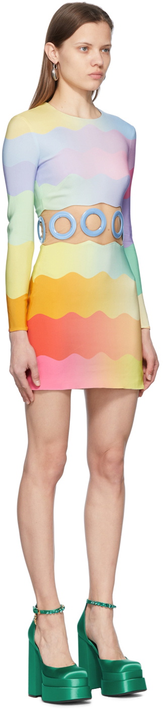casablanca rainbow gradient cocktail dress Gradient Rib Dress