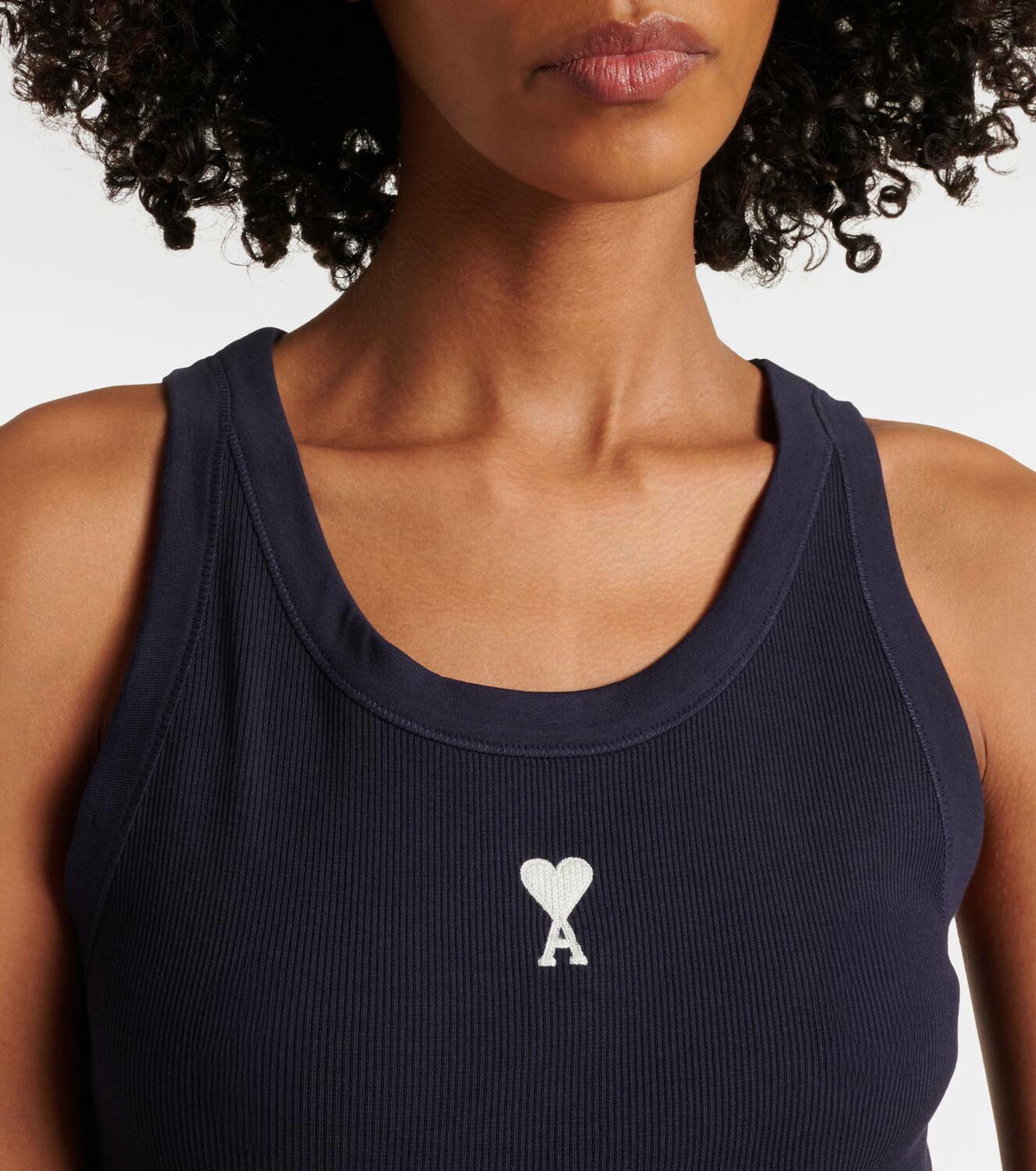 Ami Paris Ami De Cœur cotton tank top AMI