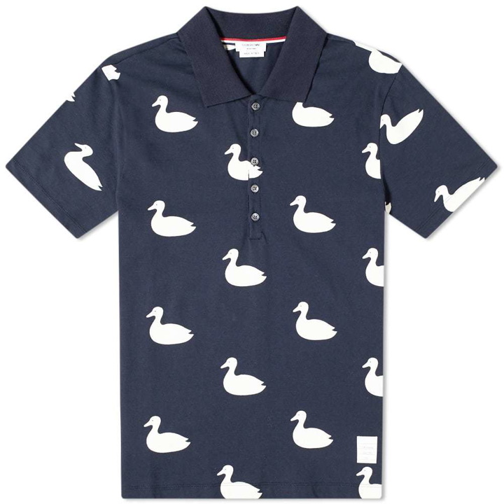 Photo: Thom Browne All Over Duck Print Polo