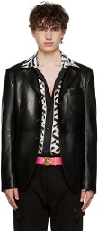 Versace Black Medusa Leather Jacket