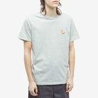 Maison Kitsuné Men's Chillax Fox Patch Classic T-Shirt in Grey Melange