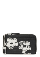 Marc Jacobs The Wallet Floral-print Leather Wallet - Black And White - One Size