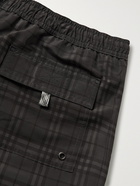 Burberry - Mid-Length Checked Swim Shorts - Gray