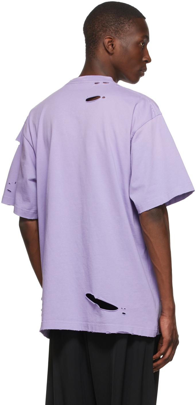 Balenciaga Purple Cotton T-Shirt Balenciaga