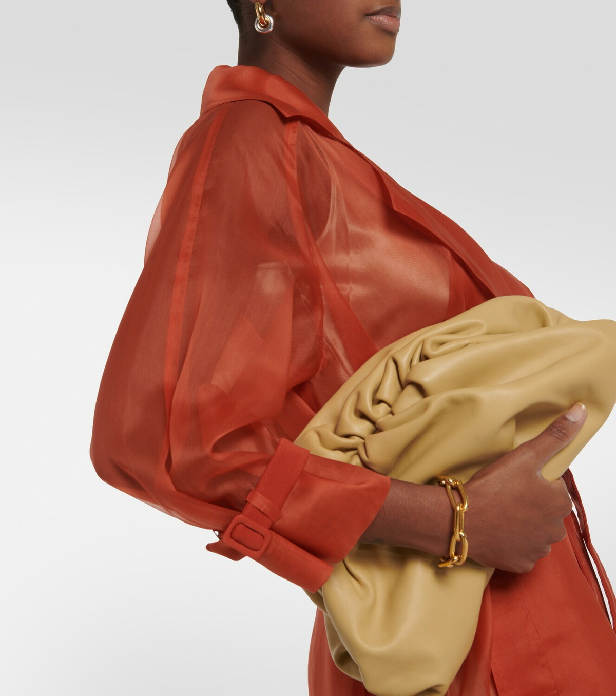 Max Mara - Rauche silk organza trench coat
