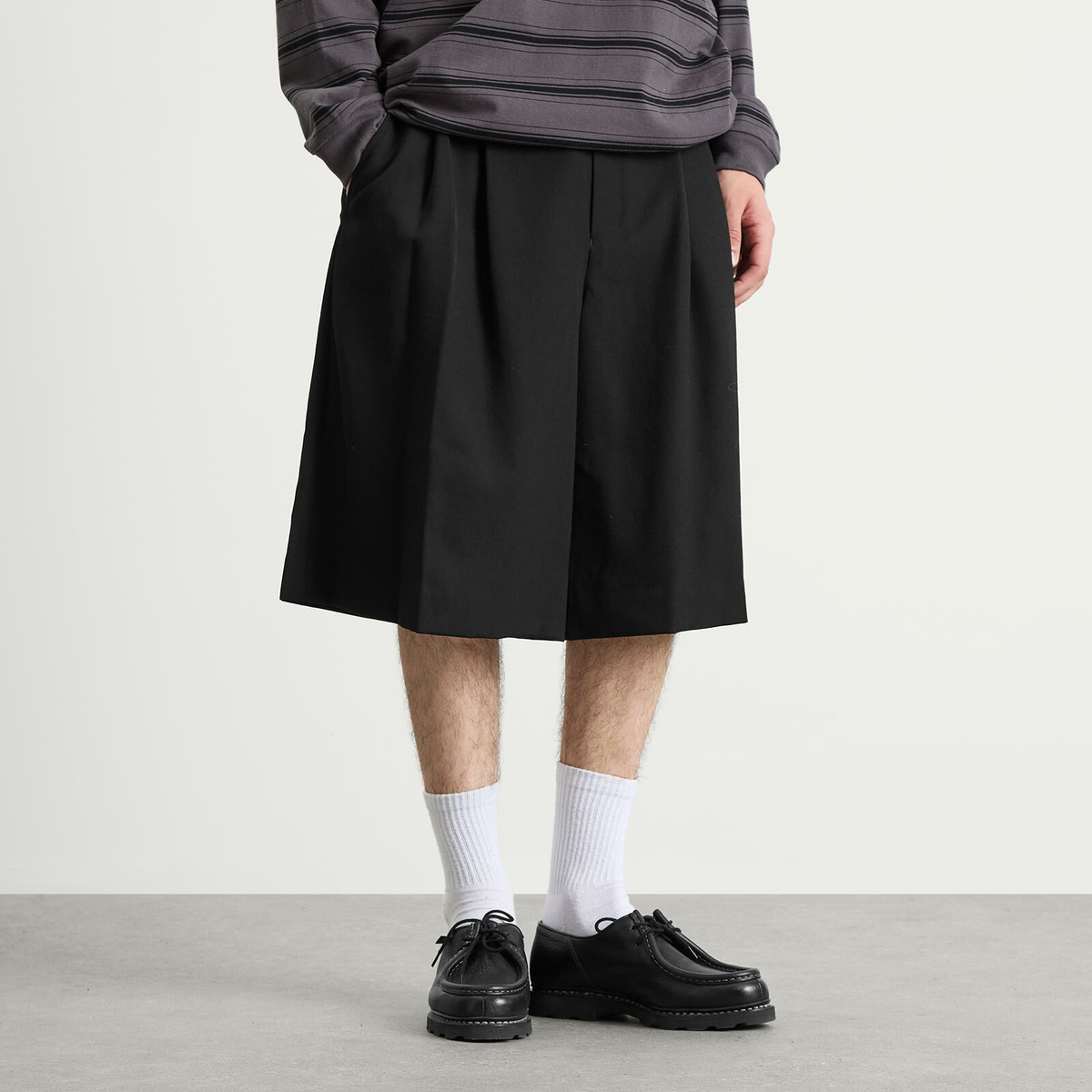 Comme des Garçons Homme Plus Men's Wool Short in Black