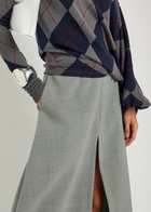 A.W.A.K.E Mode Trousers-effect Woven Maxi Skirt Grey