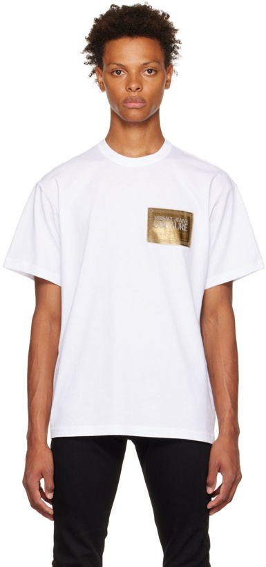 Photo: Versace Jeans Couture White Piece Number T-Shirt