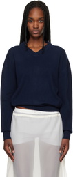 Belle Anna Navy Valley Sweater
