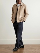 FRAME - Straight-Leg Cotton-Twill Trousers - Blue