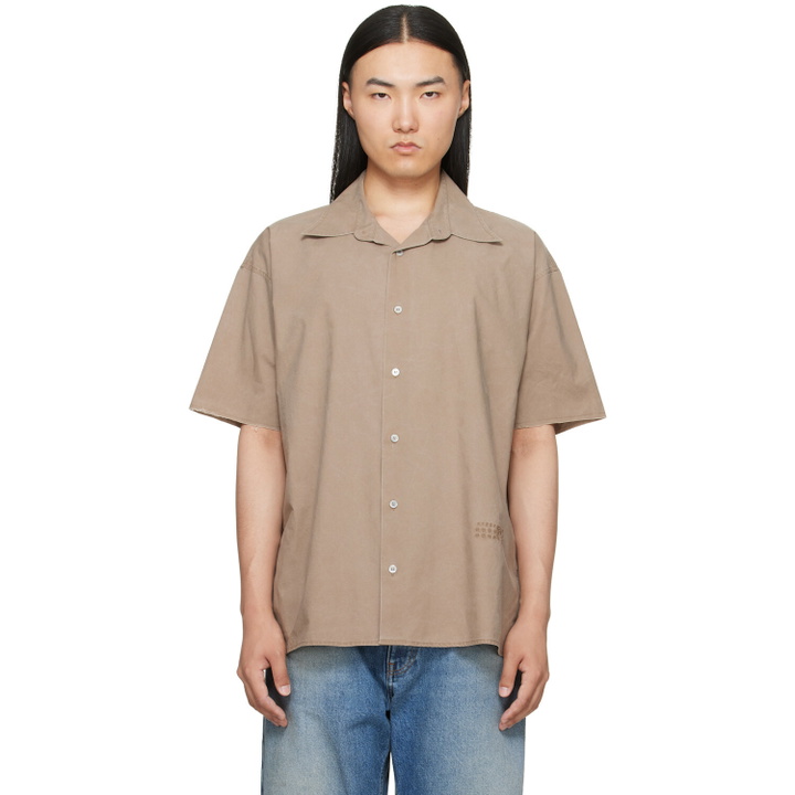 Photo: MM6 Maison Margiela Taupe Short-Sleeved Shirt
