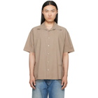 MM6 Maison Margiela Taupe Short-Sleeved Shirt