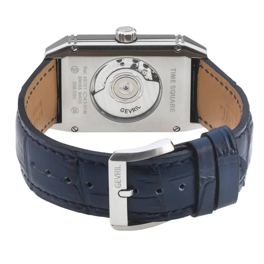 Gevril Time Square Automatic Blue Dial Mens Watch 49701