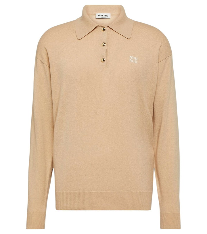 Photo: Miu Miu Cashmere polo shirt