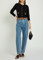 Chloe Embellished-pocket Wool and Cashmere-blend Cardigan Black